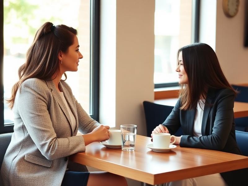 Deborah meeting with a client